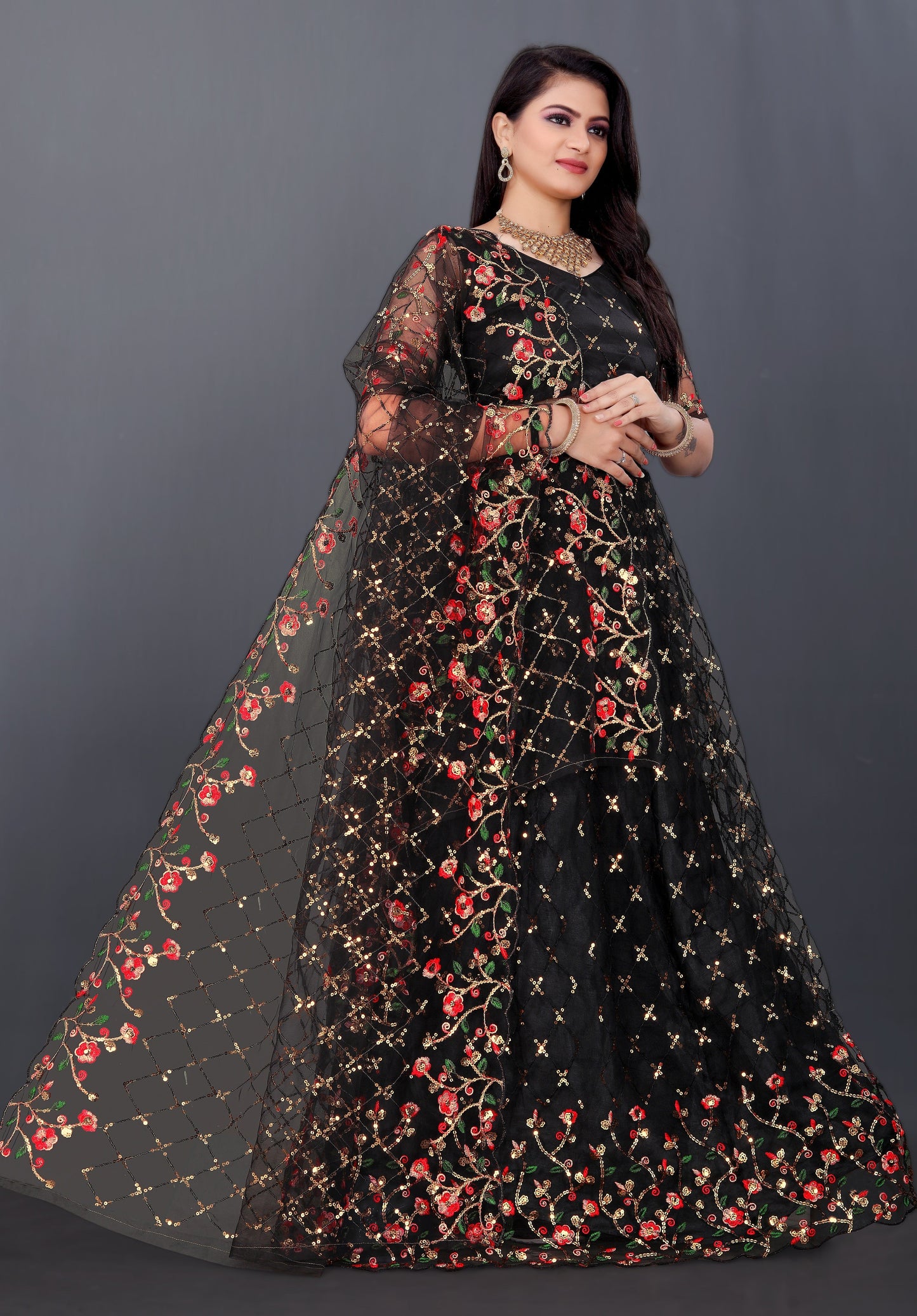 New Party Wear Sequance Lehenga Choli Full Heavy & Fancy Color Full Sequence Work In Lehenga Choli With Beautiful Sequance Worked Blouse.