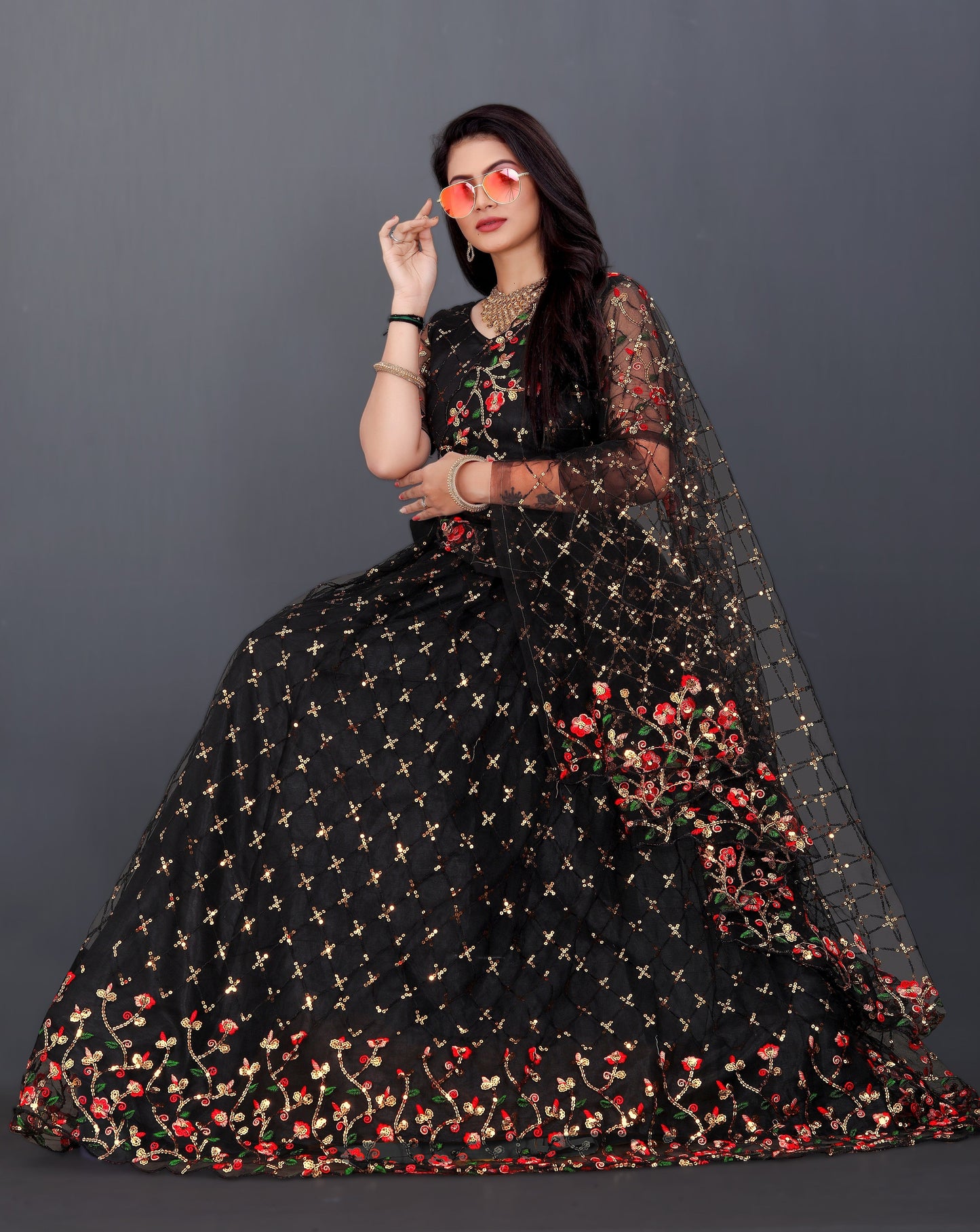 New Party Wear Sequance Lehenga Choli Full Heavy & Fancy Color Full Sequence Work In Lehenga Choli With Beautiful Sequance Worked Blouse.