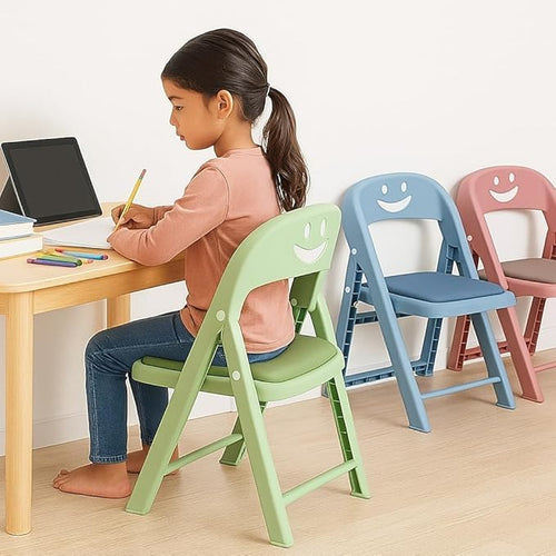 Plastic Foldable Chair for Kids | School Study Chair for Indoor & Outdoor Use | Lightweight Toddler Chair with 80 Kg Capacity | Durable & Easy to Fold for Storage