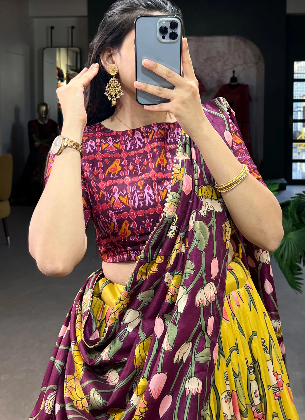 Wonderful Yellow Patola Printed Silk Festival Wear Lehenga Choli.