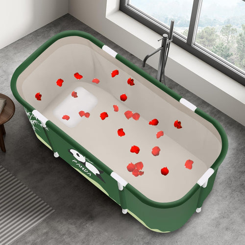 Portable Foldable Bathtub For Adults | Freestanding Soaking Tub | Hot Bath And Ice Bath | Family Bathroom SPA Tub | Panda Design