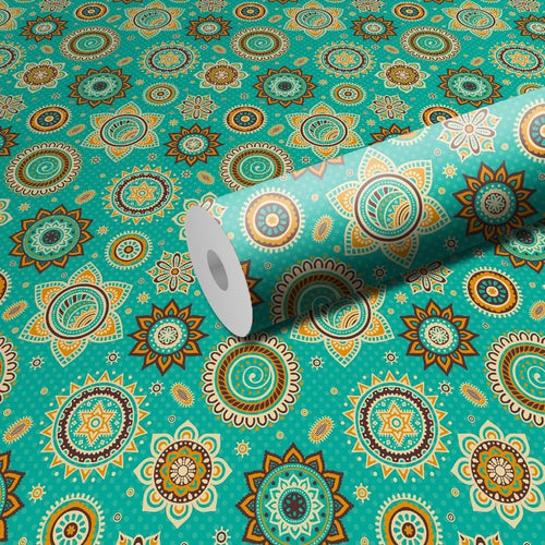 WallDaddy Self Adhesive Wallpaper For Wall (300×40)Cm Wall Sticker |Design CreativeGreen