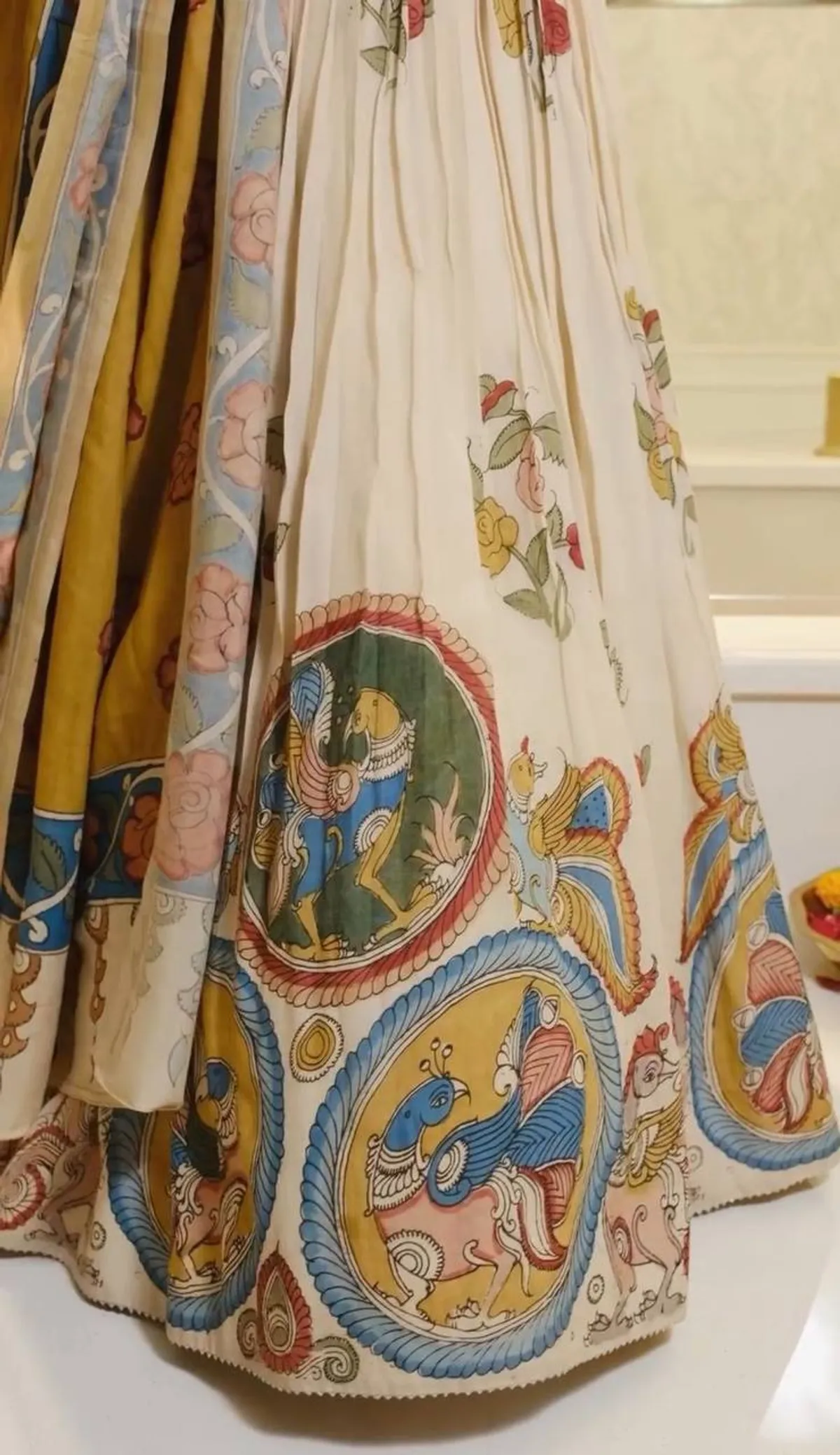 Kalamkari Off White Lehenga Choli Set