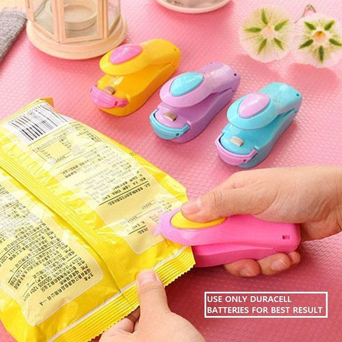 Portable Small Heat Sealer Mini Sealing Machine for Food Storage Vacuum Bag, Chip, Plastic, Snack Bags (Multicolor) (CLS-2385605)