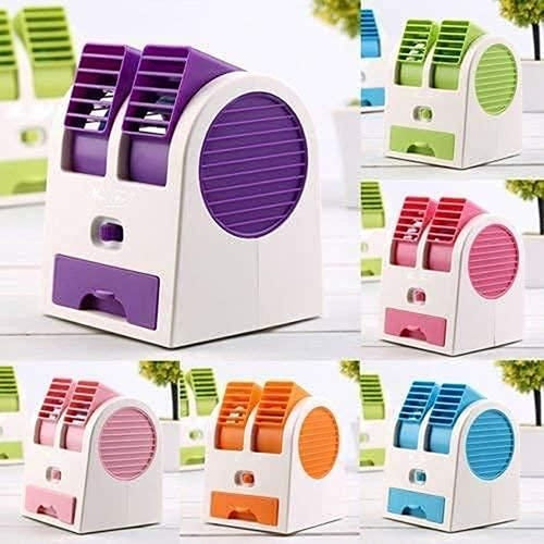 USB Portable Dual Bladeless Small Water Air Cooler (Multicolor) (CLS-2391056)