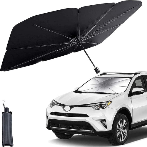 Foldable Car Sunshade Umbrella – UV Heat Block Front Windshield Protector
