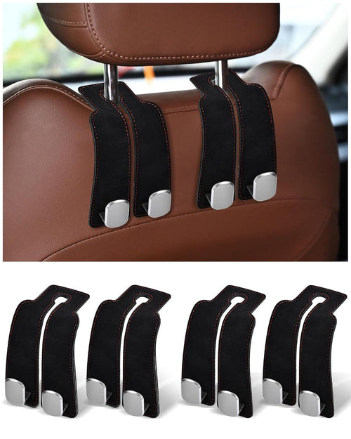 4 Pack Car Seat Back Headrest Storage Hooks – Heavy Duty Organizer Hooks