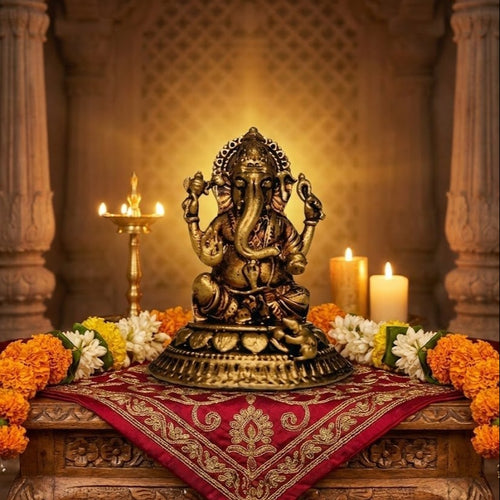 Ganesha Idol | Ganesh Statue for Car Dashboard, Home Décor, Office Desk