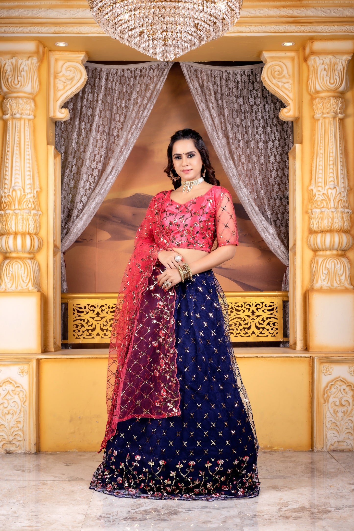 New Party Wear Sequance Lehenga Choli Full Heavy & Fancy Color Full Sequence Work In Lehenga Choli With Beautiful Sequance Worked Blouse.