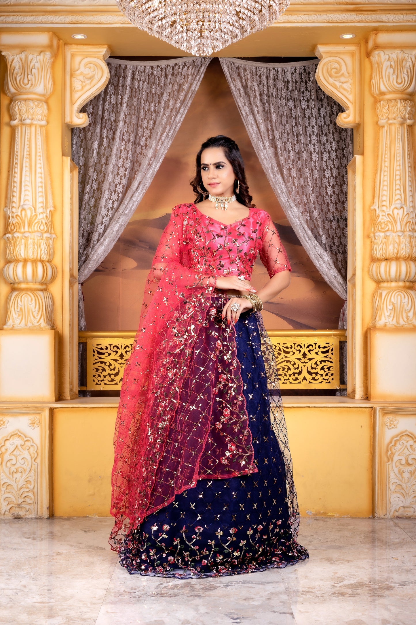 New Party Wear Sequance Lehenga Choli Full Heavy & Fancy Color Full Sequence Work In Lehenga Choli With Beautiful Sequance Worked Blouse.