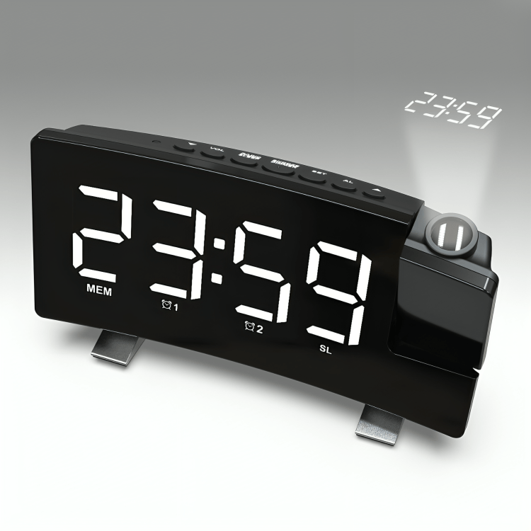 Multi-Function Curved Display Digital Clock