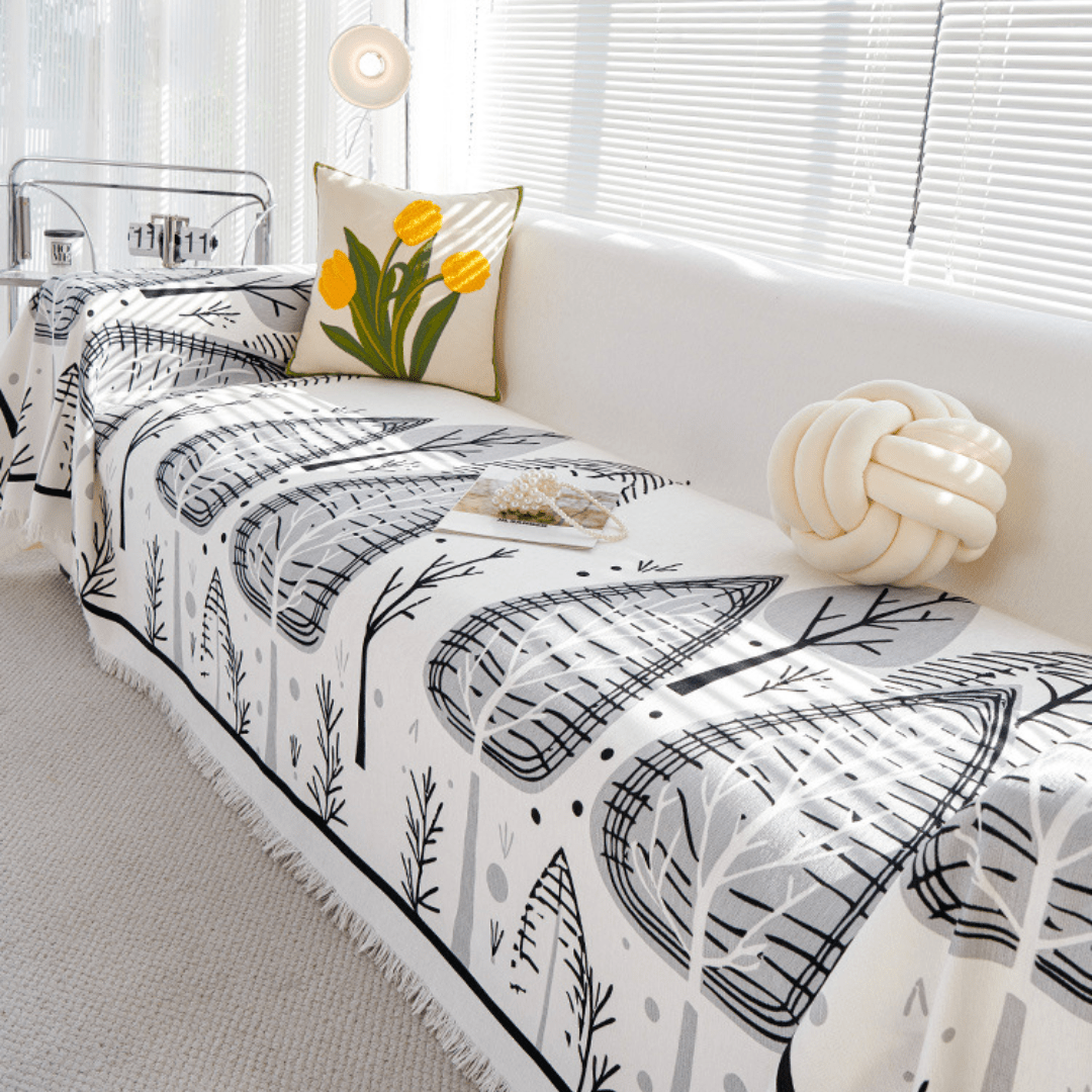 Elegance Chenille Sofa Cover : [EM-SC-28] Style-1