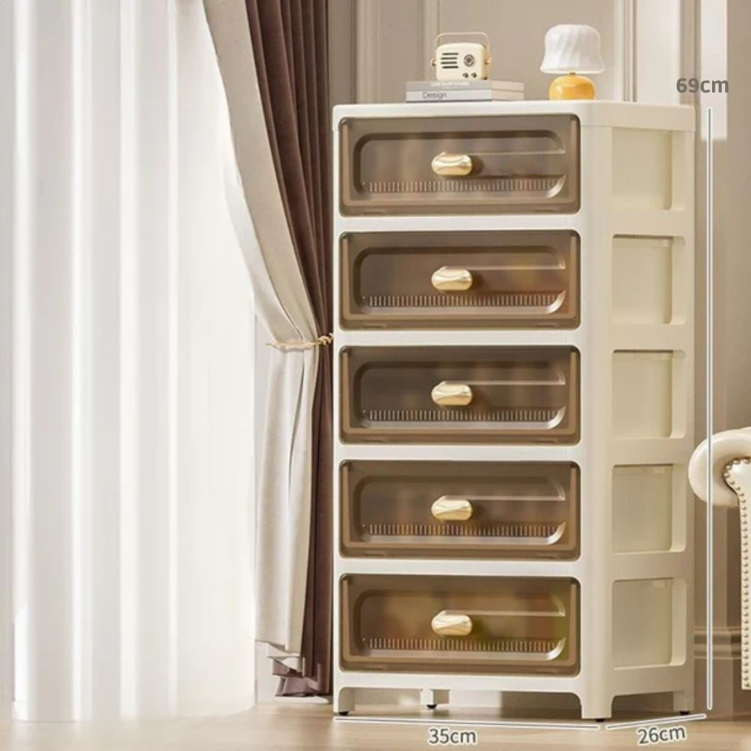 Multi-Purpose Vertical Drawer Rolling Organizer with Wheels