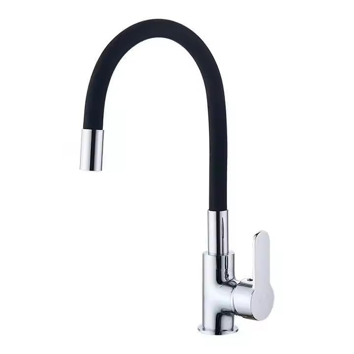 Flexible Brass Swan Neck Faucet,Dual Flow for Washbasin & Kitchen Offers hot and Cold Water Flow for Optimal Convenience Precise Temperature Control.