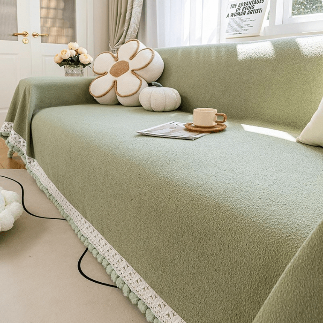 Green Elegance Elegance Chenille Sofa Cover : [EM-SC-32]