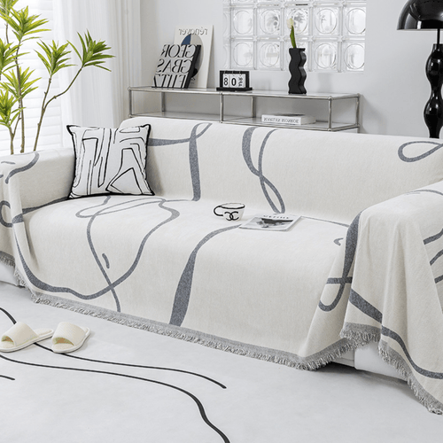 Elegance Chenille Sofa Cover : [EM-SC-21] (Grey)