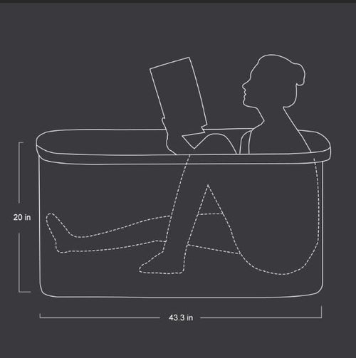Portable Foldable Bathtub Kit For Adults | Thickened Soaking Tub With Thermal Foam Insulation | Family Bathroom SPA Tub | White