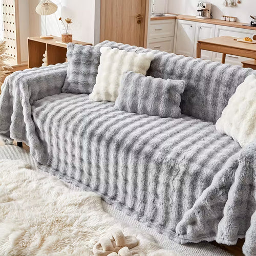 Gray Elegance Chenille Sofa Cover : [EM-SC-43]