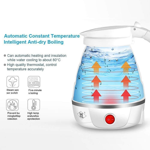 Foldable Silicone Travel Kettle — 600ml