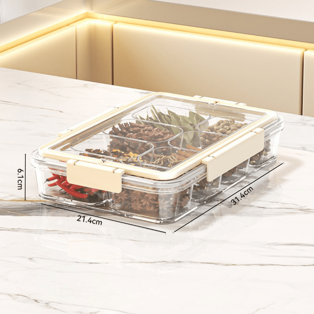 Portable Food Grade Multi-Compartment Storage Box