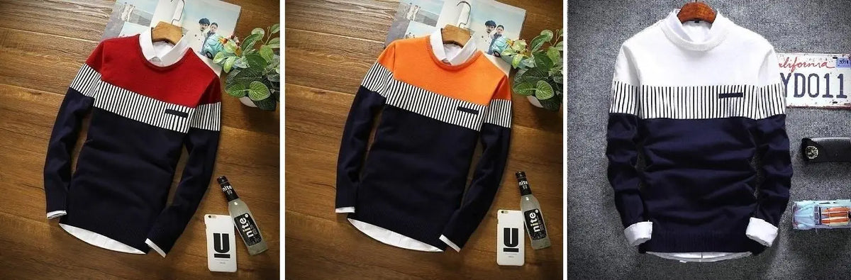 Men’s Cotton Color Block Round Neck Full Sleeves T-Shirt (Pack of 3)