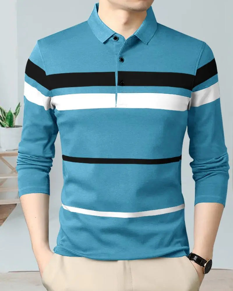 Eyebogler Men’s Full Sleeves Polo Neck T-shirt
