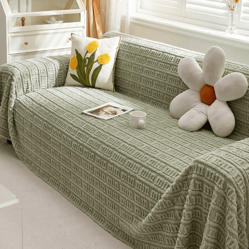 Elegance Chenille Sofa Cover : [EM-SC-27] (Green)
