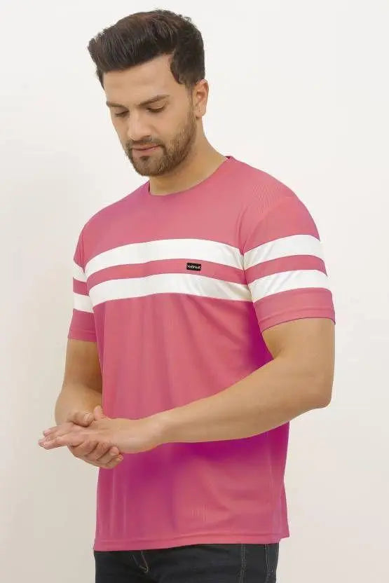 Denzolee Men’s Color block Half Sleeve T-Shirt
