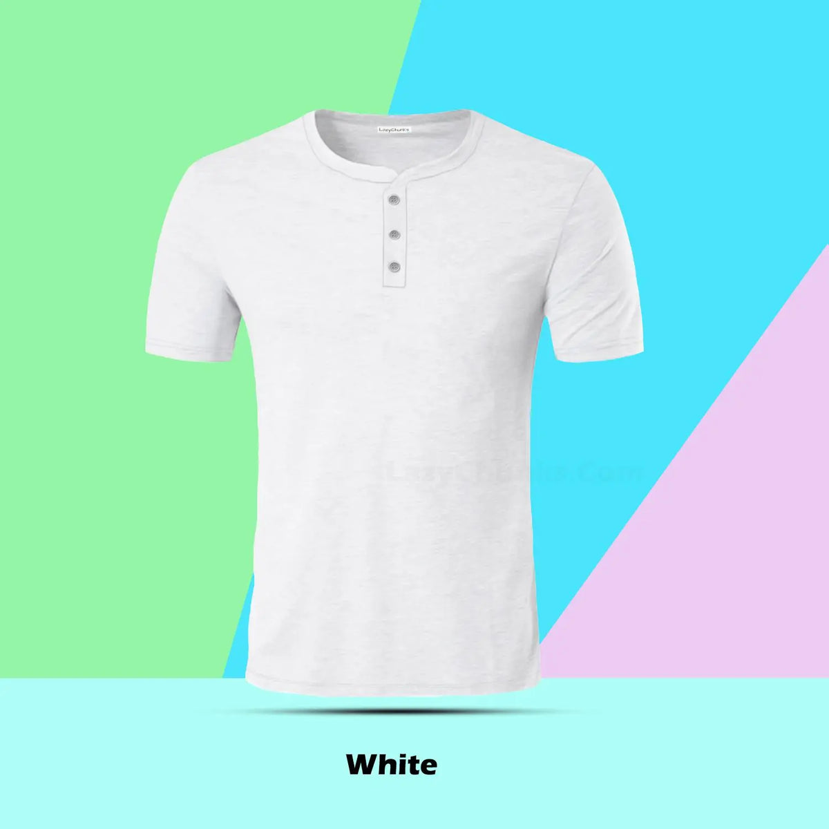 Men’s Cotton Solid Half Sleeves Stylized Neck T-Shirt