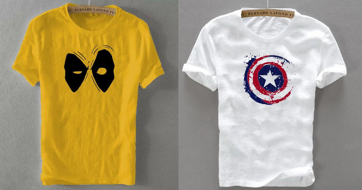 Cotton Printed Half Sleeves T-Shirt For Men