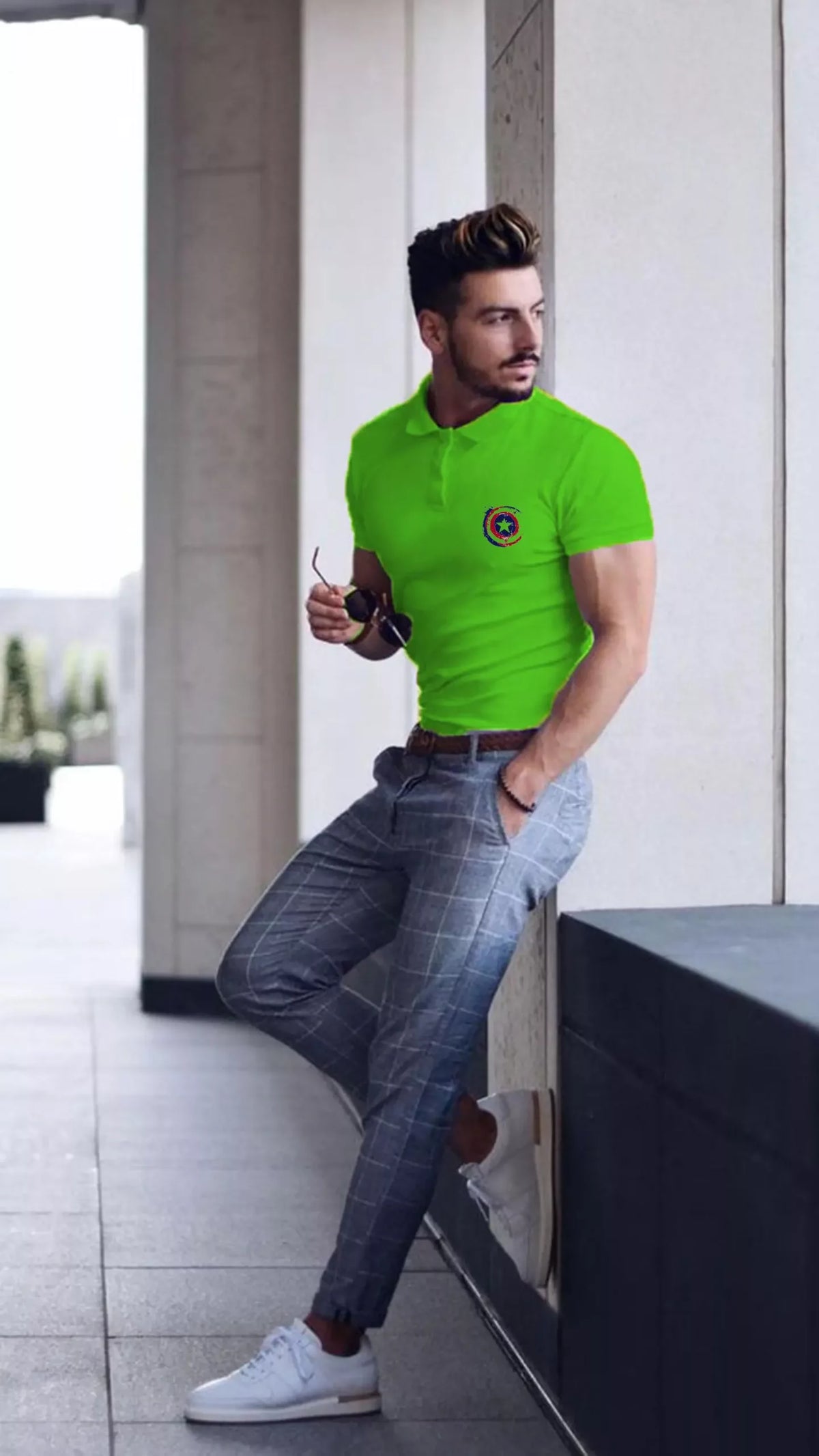 Men’s Stylish Poly Cotton Solid Half Sleeves Polo T-Shirt