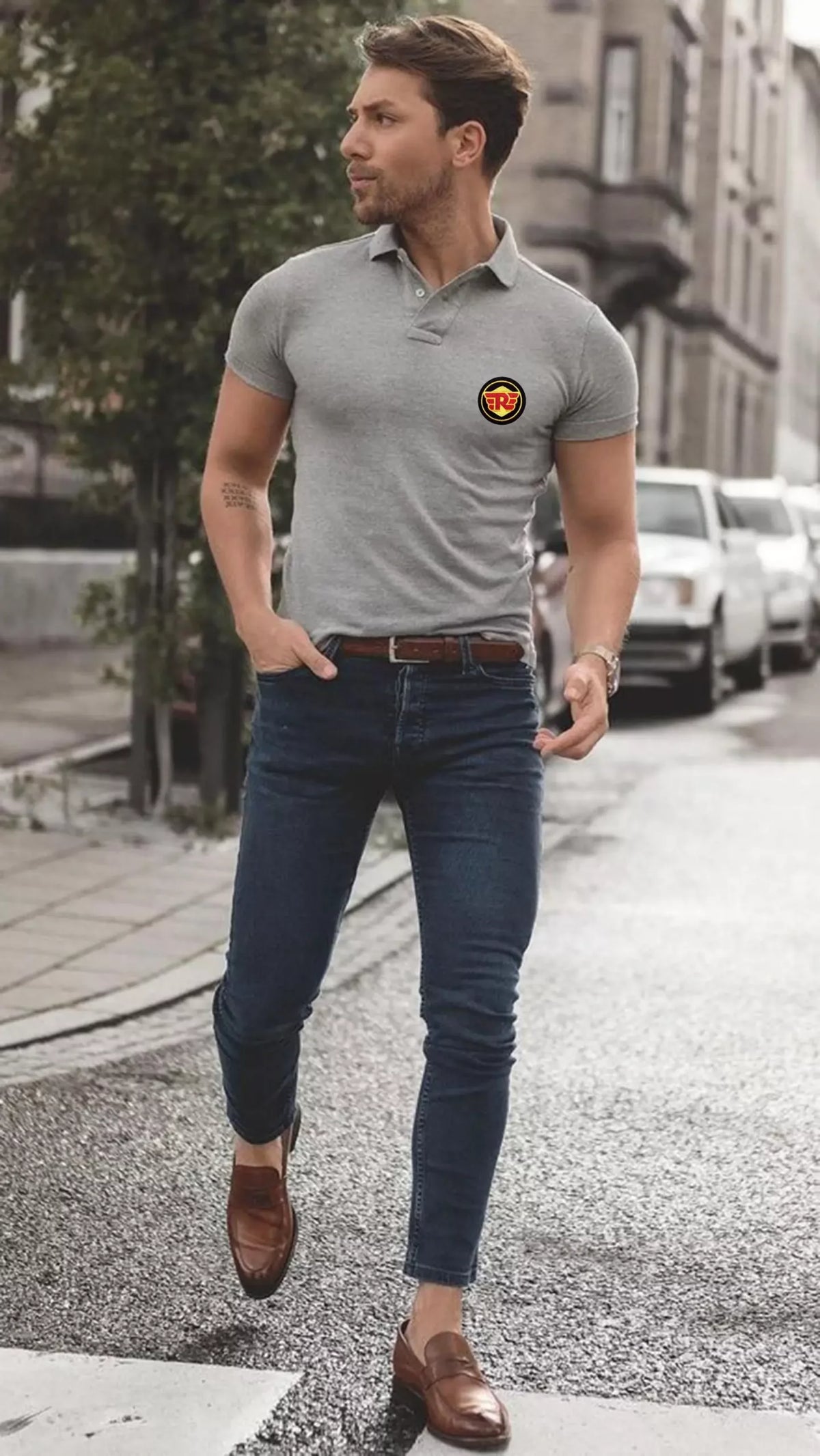 Men’s Poly Cotton Solid Half Sleeves Polo T-Shirt