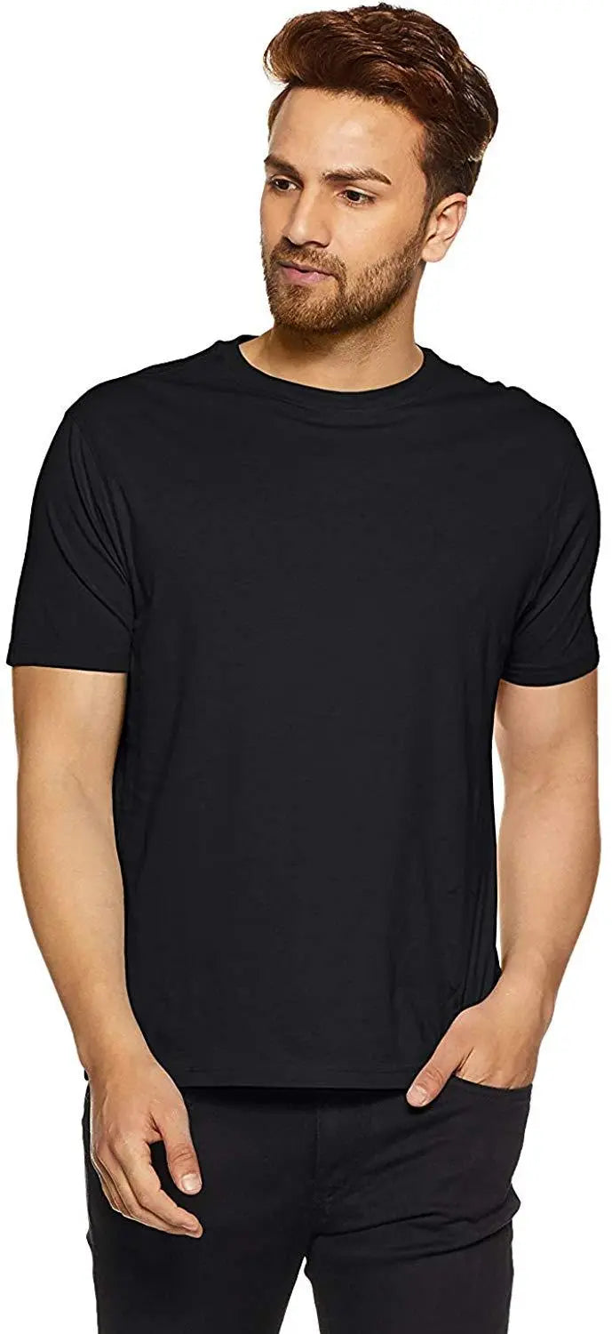 Men’s Stylish Half Sleeves Cotton Solid T-Shirt