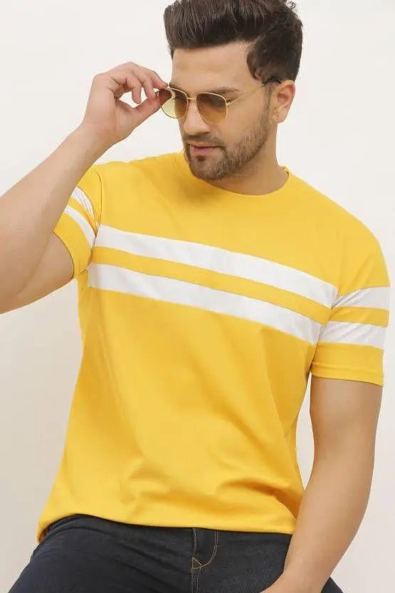 Denzolee Men’s Color block Half Sleeves T-Shirt