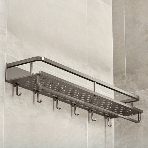 Modern Wall-Mount Bathroom Organizer Shelf