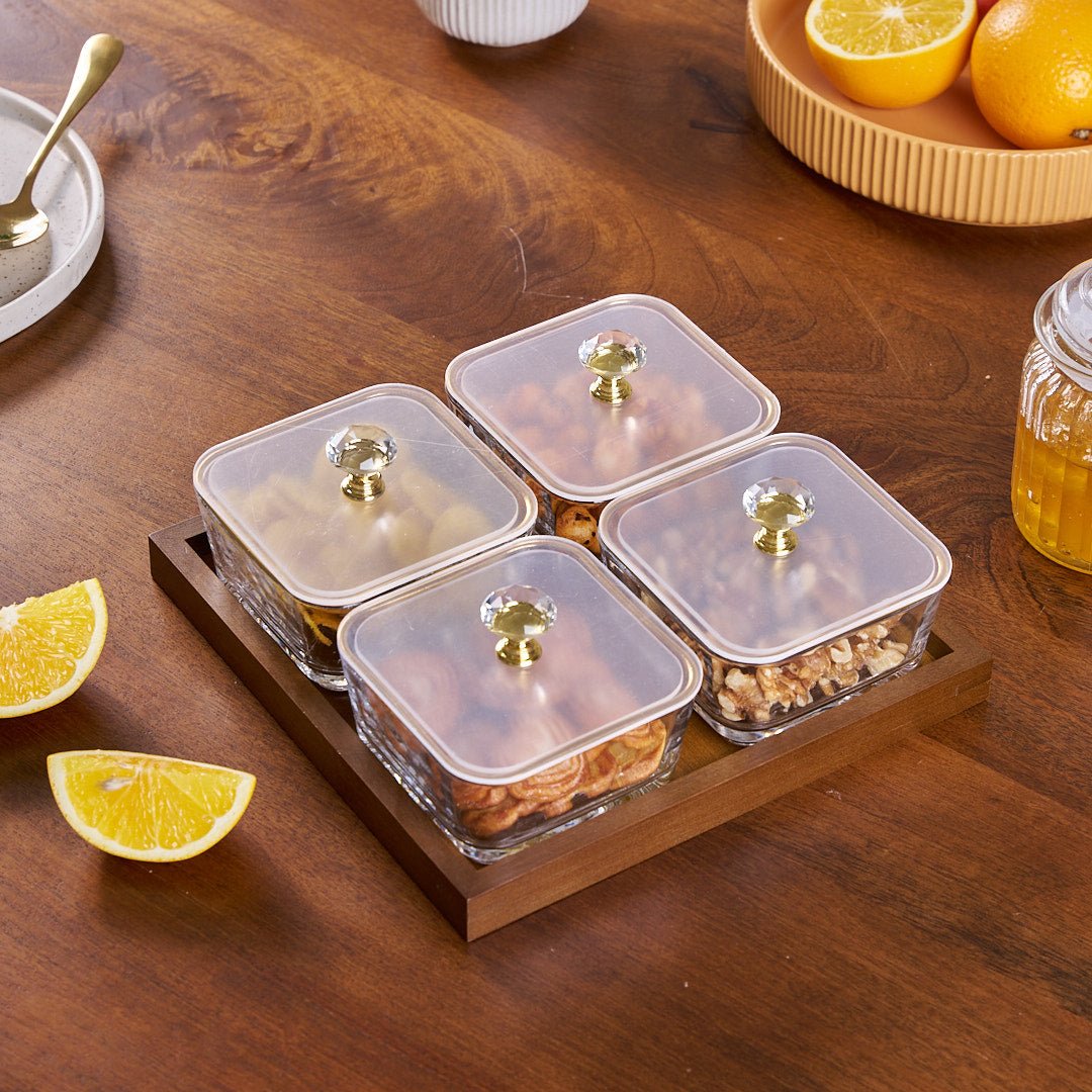 Luxury Glass Snack Box Set