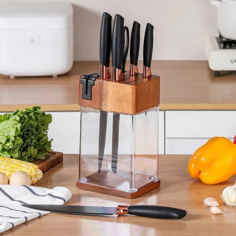 Premium Stainless Steel Knife Set With Block