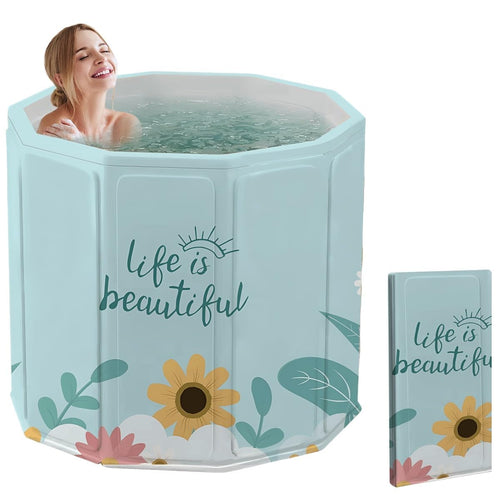 Bath tub for adult for bathroom Tub for Home SPA, Maintains Hot & Cold Temperature, Drainage Hole, Thickened Layer for Hot and ice bath tub for adults