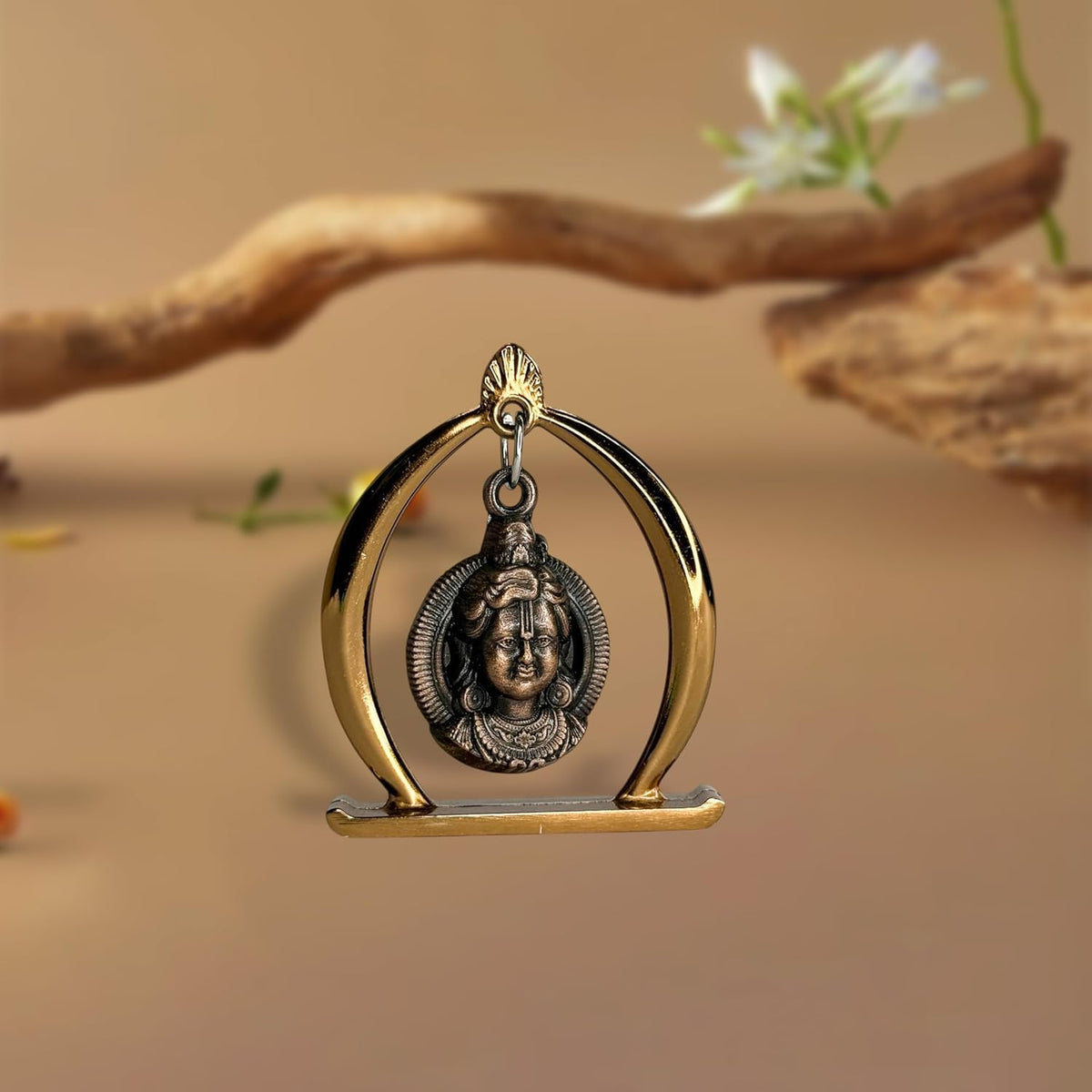 Ram Lalla Ayodhya Jhula Idol Statue, Gold, Religious Theme | for Car, Mandir, Home Decor, Puja Room