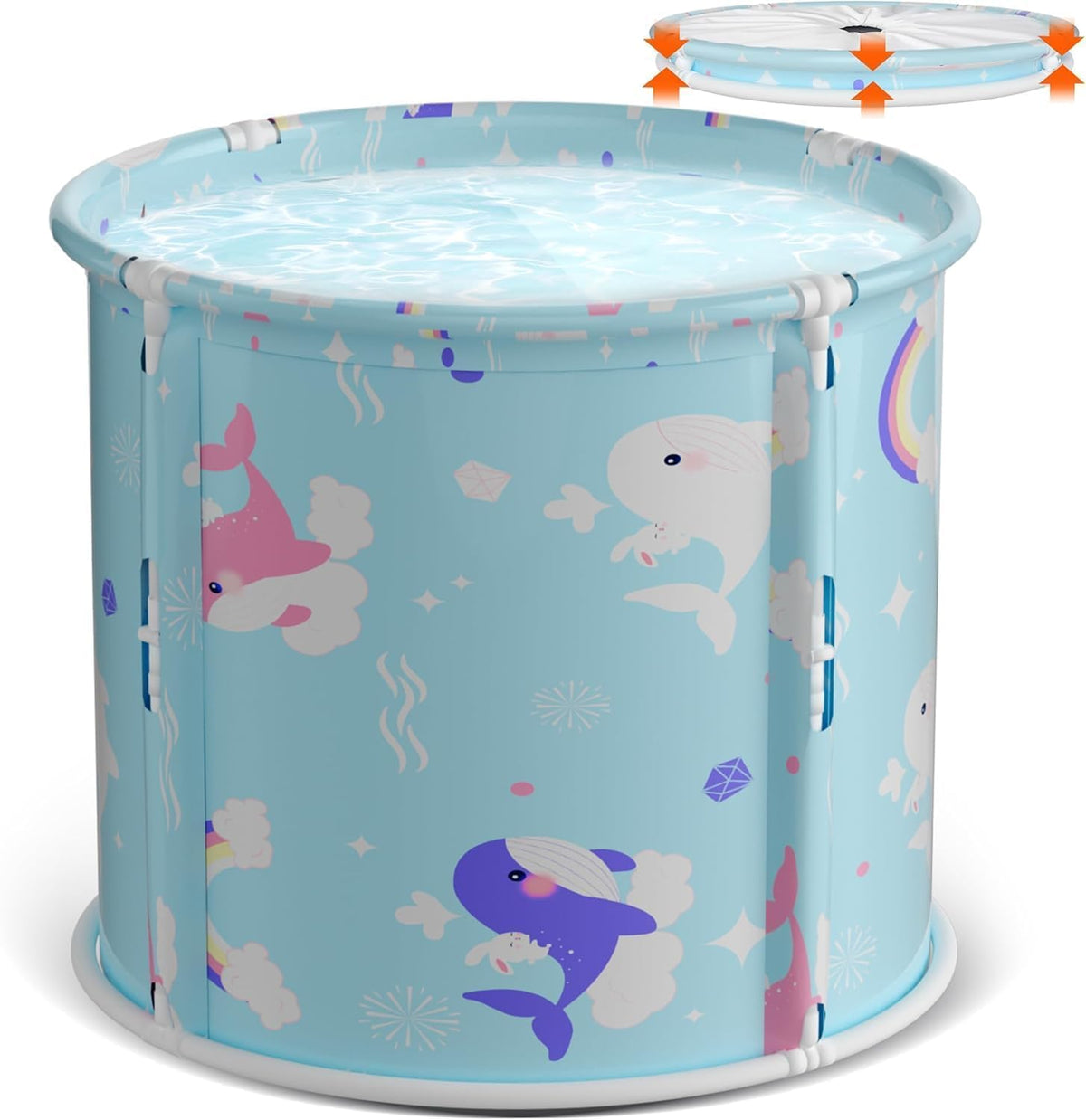 Bath tub for adult for bathroom Tub for Home SPA, Maintains Hot & Cold Temperature, Drainage Hole, Thickened Layer for Hot and ice bath tub for adults. ((Sky Blue))