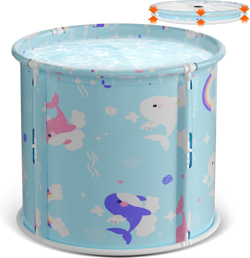 Bath tub for adult for bathroom Tub for Home SPA, Maintains Hot & Cold Temperature, Drainage Hole, Thickened Layer for Hot and ice bath tub for adults. ((Sky Blue))