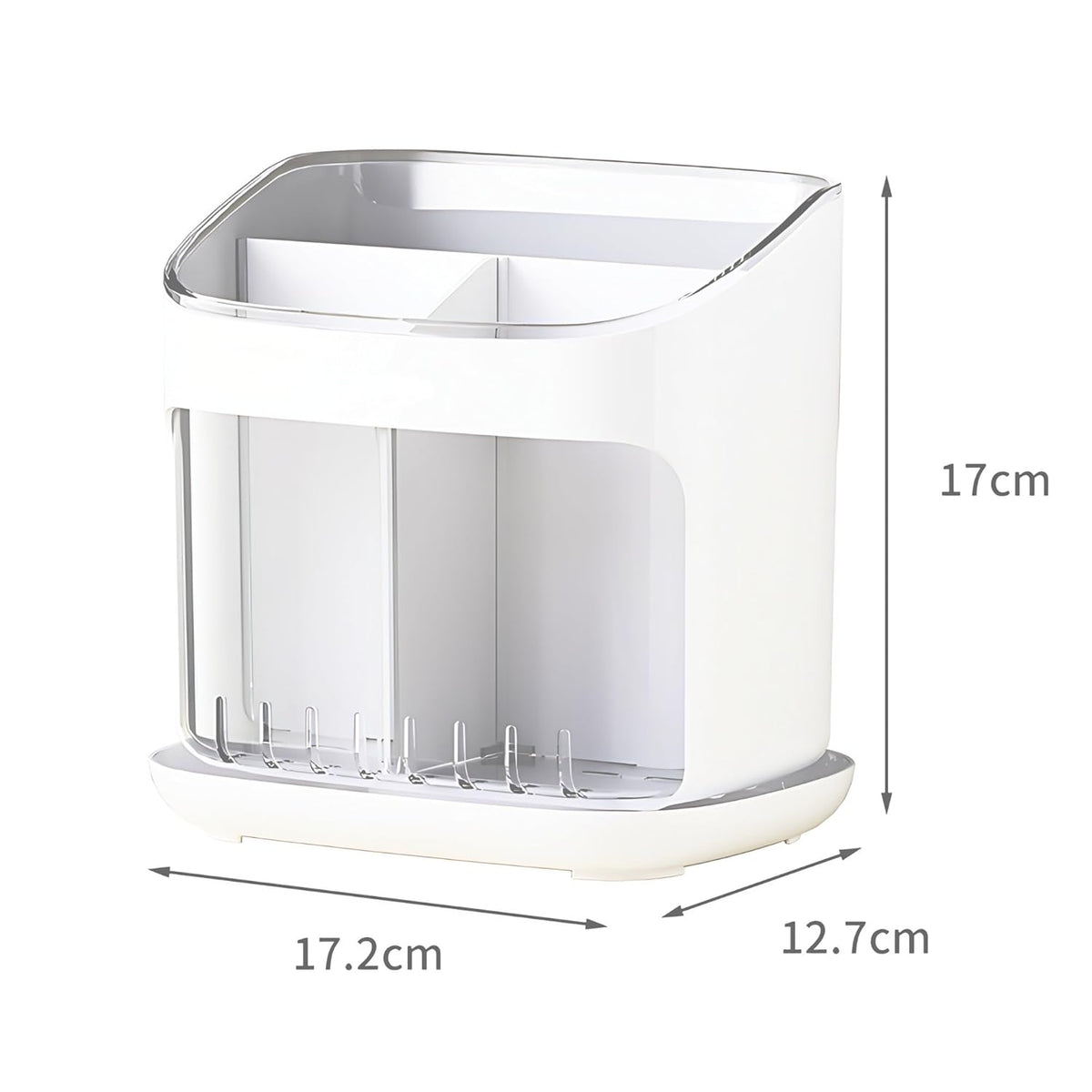 Multi-Compartment Utensil Organizer Stand