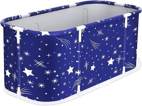 Bath tub for adult for bathroom Tub for Home SPA, Maintains Hot & Cold Temperature, Drainage Hole, Thickened Layer for Hot and ice bath tub for adults. (Blue star)