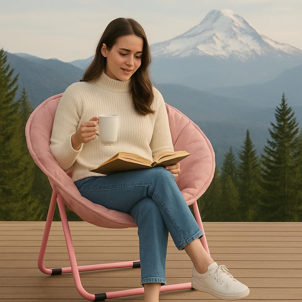 1 Pack Foldable Camping Chair for Adults & Teens – Lightweight Portable Outdoor Chair with Carry Bag, Cup Holder & Armrest for Beach, Picnic, Hiking & Outdoor Events.