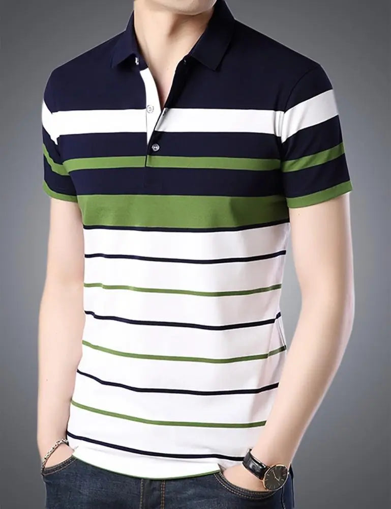 Eyebogler Men’s Short Sleeves Polo Neck T-shirt
