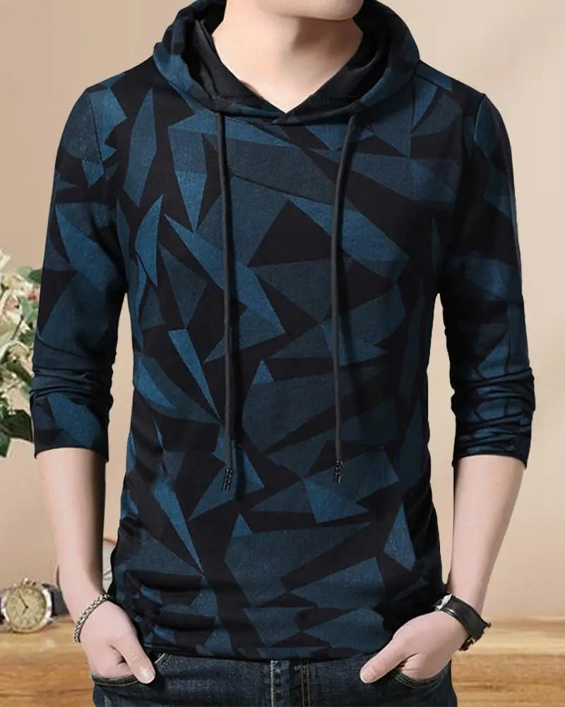 Eyebogler Men’s Printed Hood Neck T-shirt