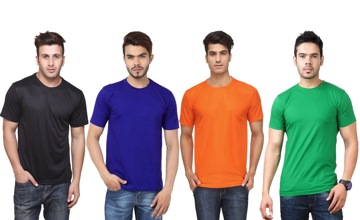 Men’s DRI – FIT Round Neck T-shirt (Pack of 4)