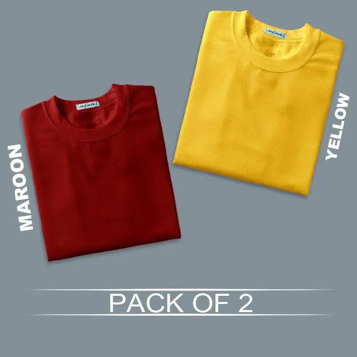 Cotton Solid Half Sleeves T-Shirt Buy 1 Get 1 Free For Men
