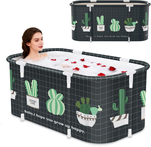 Foldable Bathtub Bucket Kit | Convenient Sturdy Standing Soaking Tub | Portable Home Bath Solution | Easy Storage And Use For Relaxation