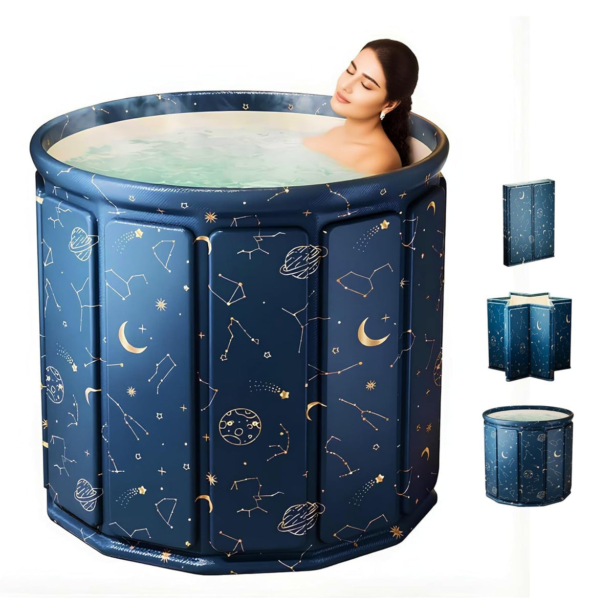 Bath tub for adult for bathroom Tub for Home SPA, Maintains Hot & Cold Temperature, Drainage Hole, Thickened Layer for Hot and ice bath tub for adults. ((Planet))